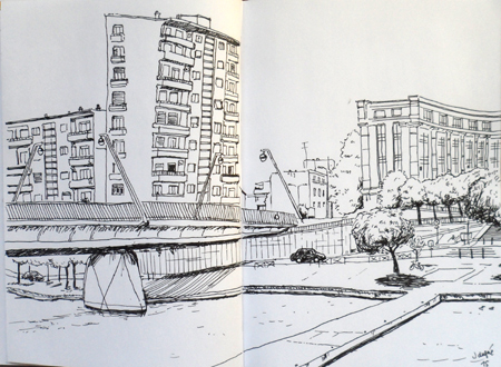 dessin montpellier rive du lez croquis montpellier rive du lez