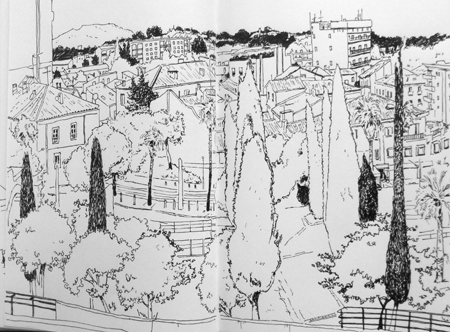 dessin montpellier croquis montpellier corum