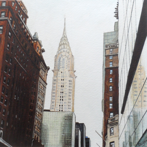 drawing chrysler building NYC