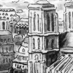 Dessins de Paris au lavis