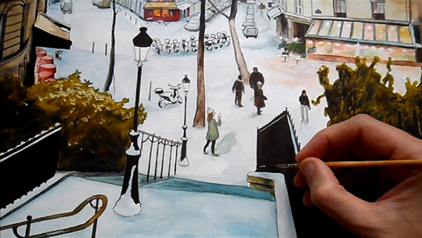 Aquarelle Montmartre