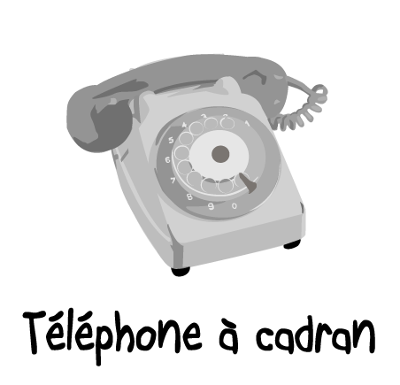 dessin telephone cadran
